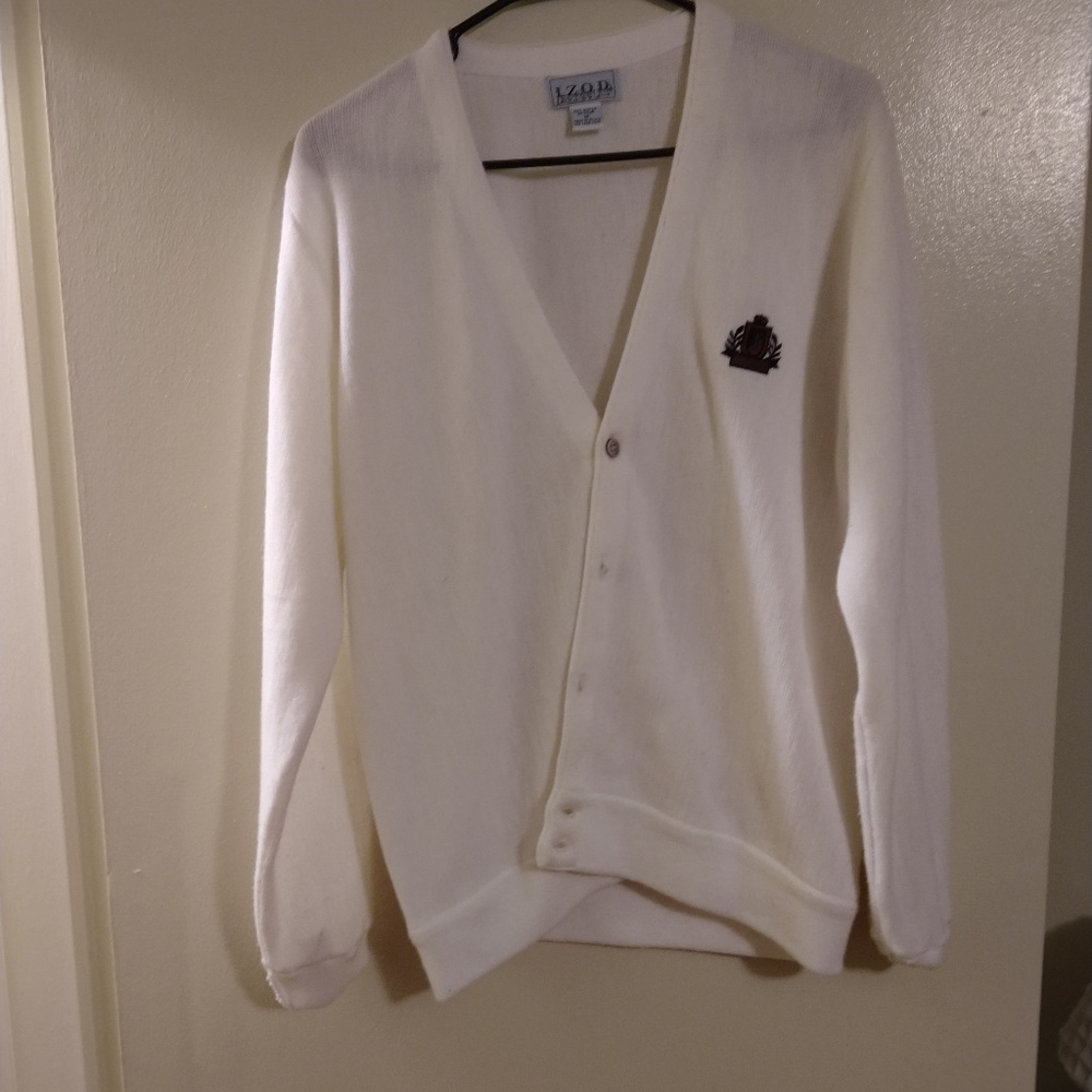 Izod Lacoste Button Sweater Size M
